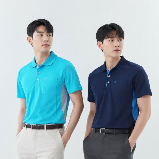 【遊遍天下】二件組 MIT台灣製男款抗UV吸濕排汗短袖POLO衫(M-5L 大尺碼)
