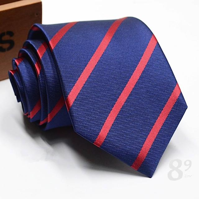 【89 zone】法式時尚氣質格子花紋 飾品 配件 商務領帶 領帶 (藍色花紋15/FC)
