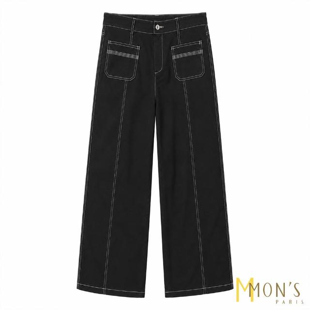 【MON’S】美式撞色線條直筒褲 (5色任選)