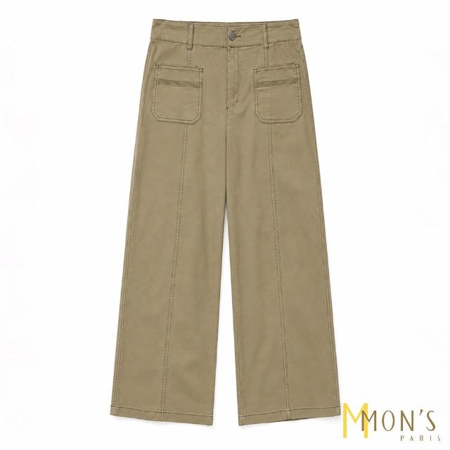 【MON’S】美式撞色線條直筒褲 (5色任選)