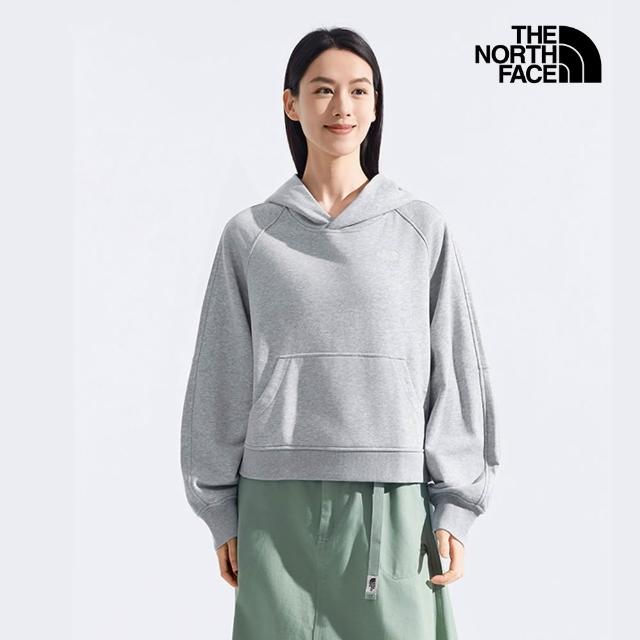 【The North Face】男女款LOGO印花長袖帽T/大學T (多色可選)