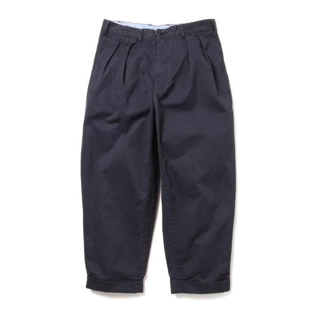 【BEAMS】官方旗艦館 BEAMS PLUS / 男裝 雙打摺 卡其 工裝褲