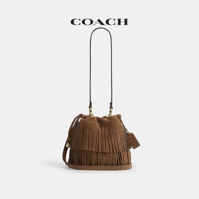 【COACH】蔻馳官方直營 FAYE 流蘇細節迷你拉繩包 斜背包 側背包 單肩包-多色任選(CFP27/CFP28)