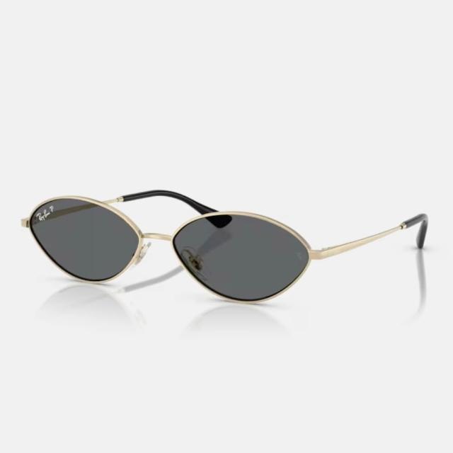 【RayBan 雷朋】Jennie同款 橢圓金屬偏光抗UV太陽眼鏡(RB3757-004/2V、921381 56、59mm)