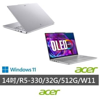 【Acer 宏碁】14吋Ryzen AI 5 3K OLED輕薄AI筆電(Swift Air/SFA14-61M-R7Z2/R5-330/32G/512G/W11)