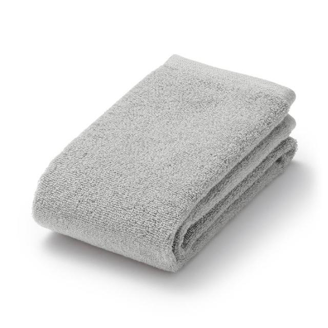 【MUJI 無印良品】棉圈絨雙線織面用巾/可吊掛(柔白/灰色/綠色/粉米/墨黑)成品尺寸:W34×L85 cm