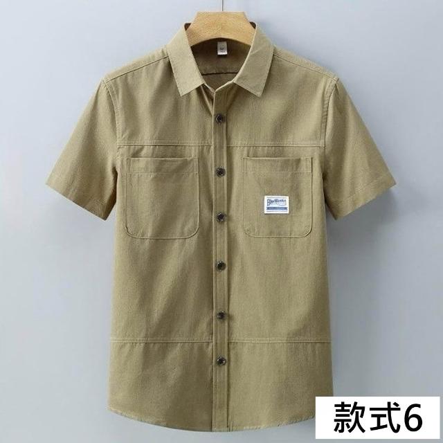 【巴黎精品】多款男短袖襯衫短袖上衣男日系寬鬆休閒襯衫男裝(夏日印花T恤簡約百搭素色春夏款n1kq95 I)