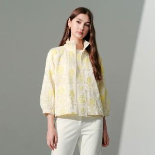 【KERAIA 克萊亞】暖陽花韻蕾絲亮片氣質外套