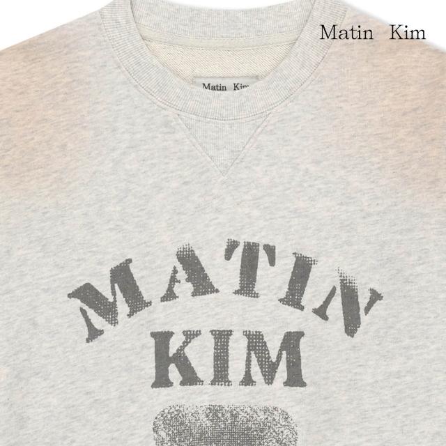【MATIN KIM】官方旗艦 復古噴染LOGO大學T(多款任選)