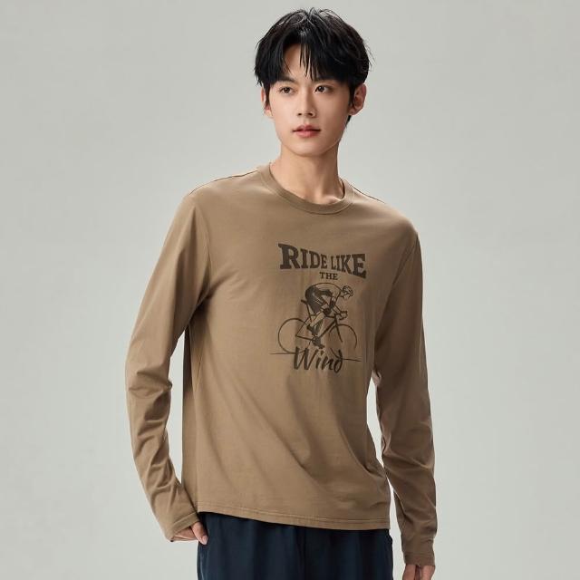 【GIORDANO 佐丹奴】男女裝純棉印花長袖T恤(多色任選)