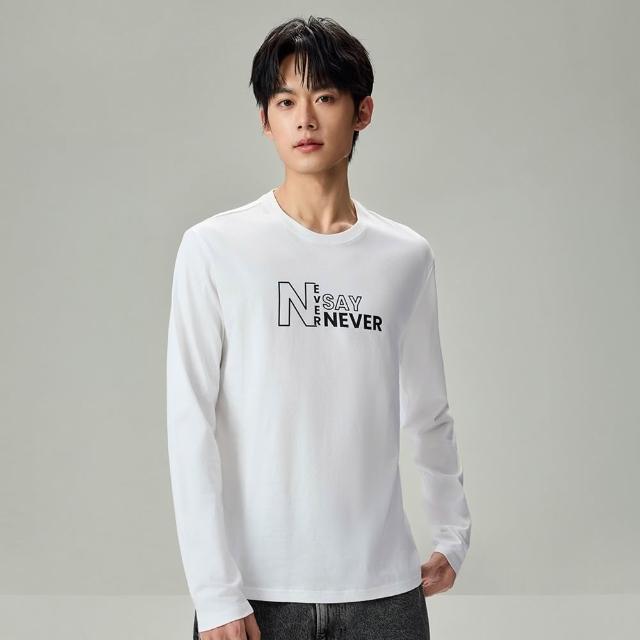 【GIORDANO 佐丹奴】男女裝純棉印花長袖T恤(多色任選)
