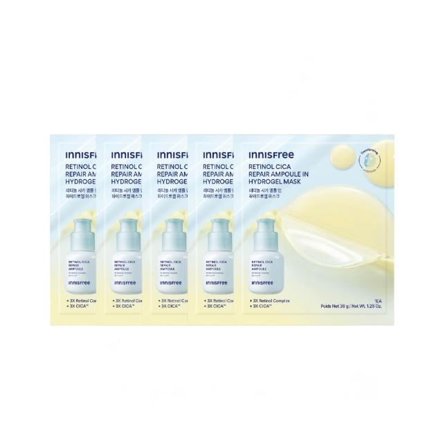 【innisfree】高效安瓶水凝膠面膜5入組(2款任選/A醇、PDRN)