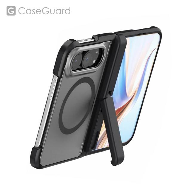 【CaseGuard】iPhone Duo 全能折疊隱形支架保護殼 透黑