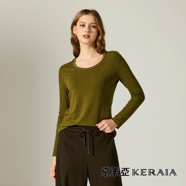 【KERAIA 克萊亞】暖陽拾光瞬熱親膚內搭上衣(四款；多色)