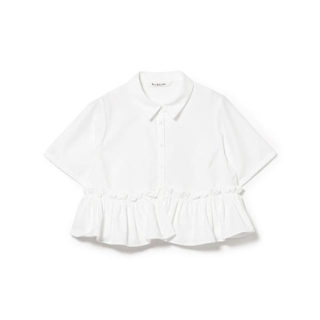【BEAMS】官方旗艦館 Ray BEAMS / 女裝 荷葉邊下擺 短版 襯衫