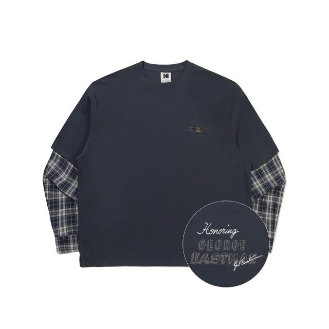 【KODAK Apparel】官方旗艦館 柯達 男女同款 長袖T恤 Heritage 多層次長袖T恤 NAVY 海軍藍 / KB609010NVY