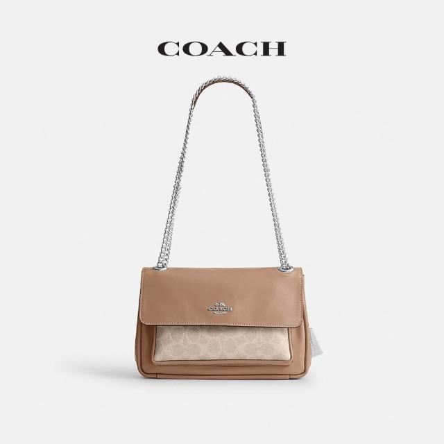 【COACH】蔻馳官方直營 ELODIE 24 復古摯愛皮革/經典SIGNATURE斜背手袋 斜背包-多色任選(CFQ03/CFP99)