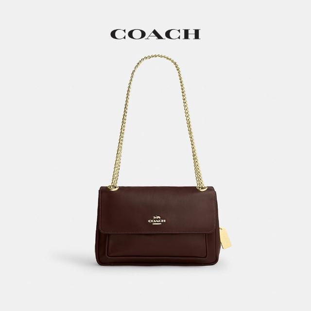 【COACH】蔻馳官方直營 ELODIE 24 復古摯愛皮革/經典SIGNATURE斜背手袋 斜背包-多色任選(CFQ03/CFP99)