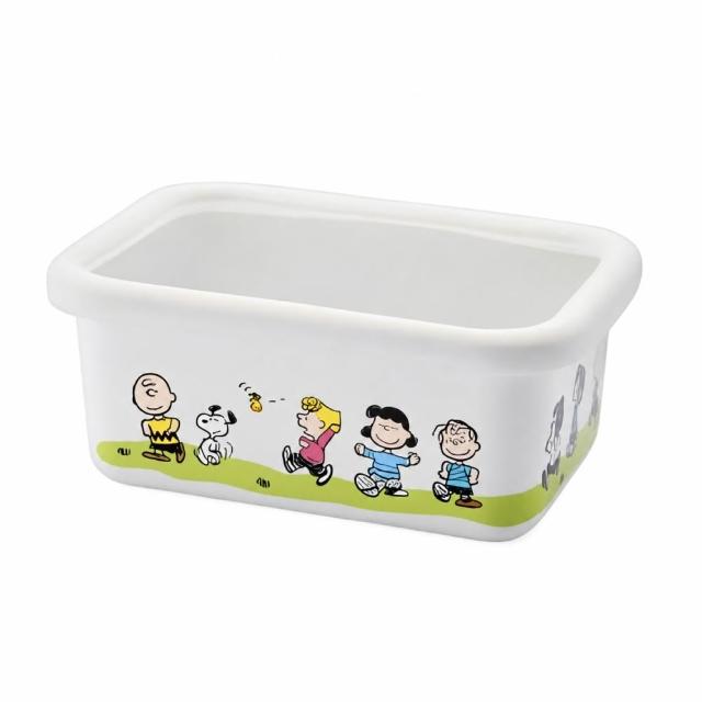 【YUTAKA-HORO 日本豐琺瑯】SNOOPY PLUNE 附蓋琺瑯保鮮盒940ml&950ml 2款任選(大容量/可堆疊/密封防塵)