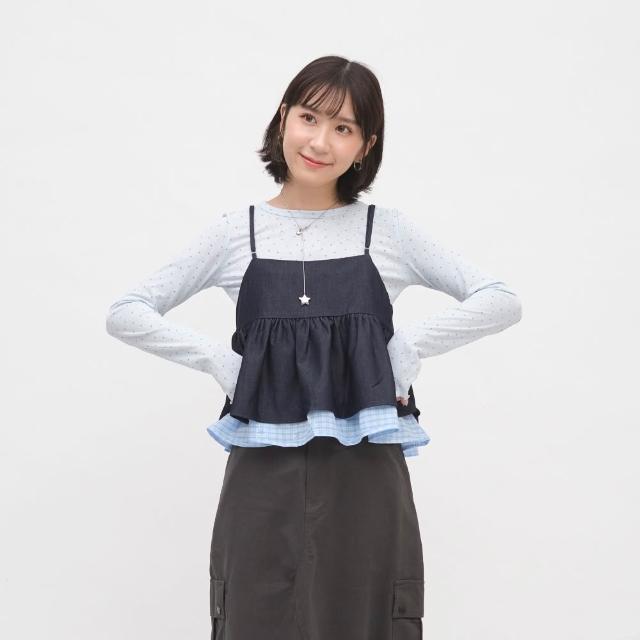 【plain-me】SAAKO 雙面 拼接 背心 疊穿 女上衣 2WAY雙面穿拼接細褶背心_SAA0135-262