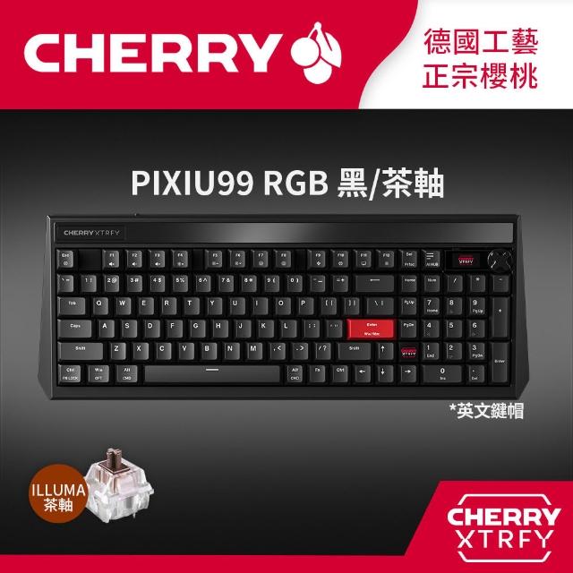 【Cherry】無線三模 PIXIU99 MONARCH RGB銀色/黑色 紅軸/茶軸 機械鍵盤(熱插拔/MX ILLUMA軸)