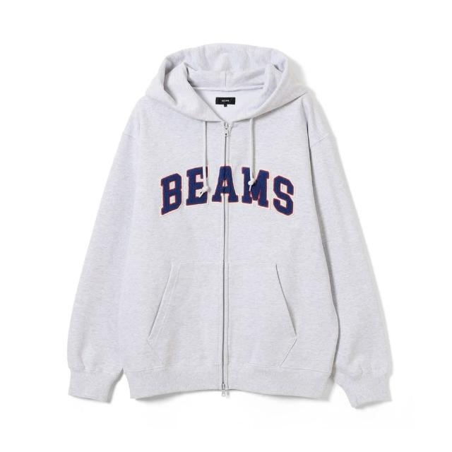 【BEAMS】官方旗艦館 BEAMS / 男裝 BEAMS LOGO BASIC 拉鍊 連帽衛衣