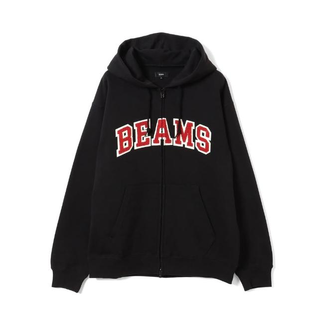 【BEAMS】官方旗艦館 BEAMS / 男裝 BEAMS LOGO BASIC 拉鍊 連帽衛衣