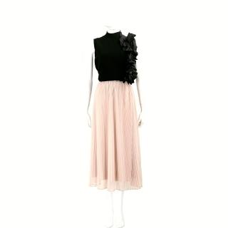 【MaxMara】WEEKEND WKDBABY 裸粉色打摺薄紗長裙 半身裙 義大利精品服