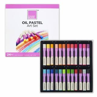 【COLOUR BLOCK】24色油畫棒 基礎色 (畫畫 兒童塗鴉 學生文具 美術用品)