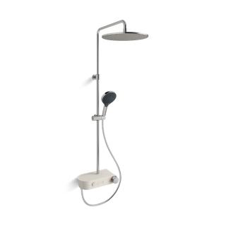 【KOHLER】Fluence 三出水恆溫淋浴柱 按鈕式(羅曼銀) 38055T-9-BN